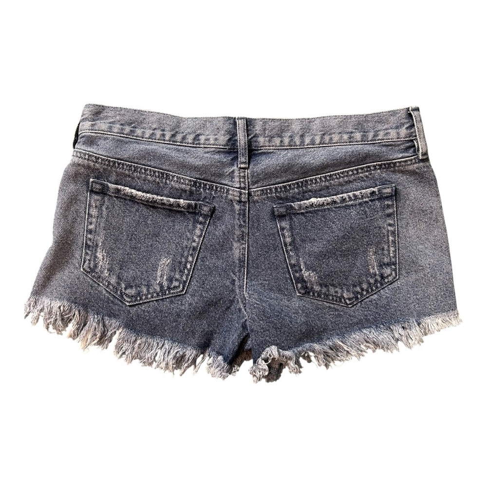 Pacsun Low-Rise Destroyed Jean Shorts - Size 27, Medium Wash - Picture 2 of 8